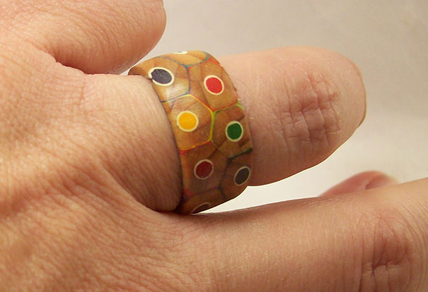 This Guy Turned A Pack Of Colored Pencils Into A Beautiful Ring