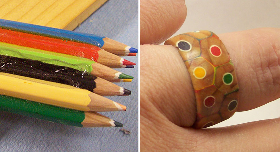 This Guy Turned A Pack Of Colored Pencils Into A Beautiful Ring