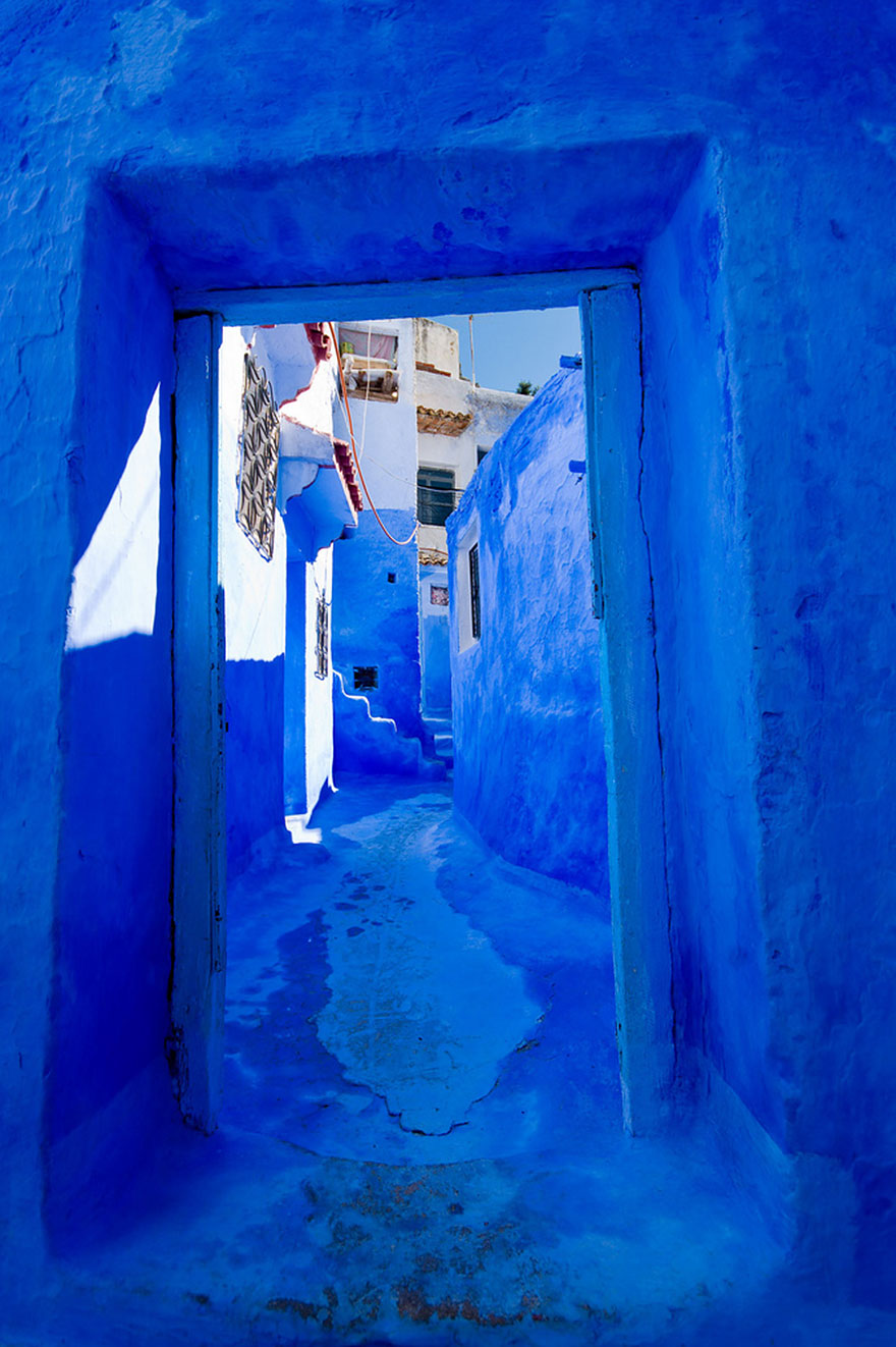 This Old Town In Morocco Is Covered In Blue Paint