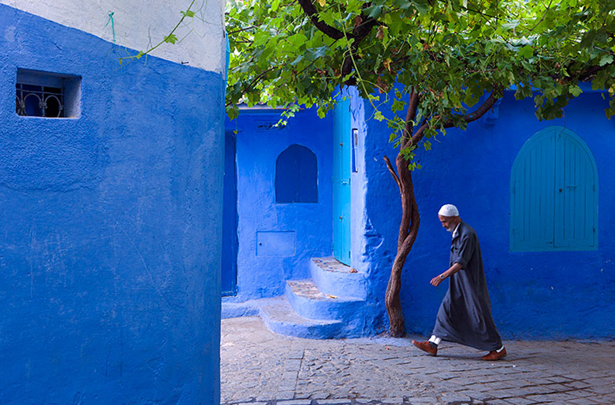 This Old Town In Morocco Is Covered In Blue Paint