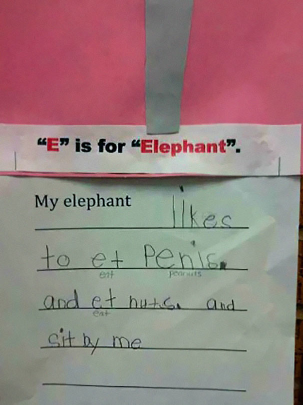 22 Children's Hilariously Inappropriate Spelling Mistakes | Bored Panda
