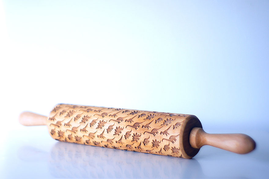 These Custom Laser-Engraved Rolling Pins Will Stamp Your Dough With Cool Patterns
