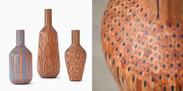 Artist Turns Pencils Into Beautiful Vases