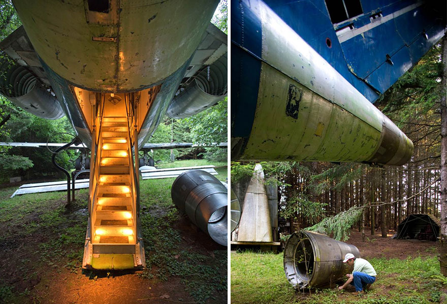 Man Lives In A Boeing 727 In The Middle Of The Woods