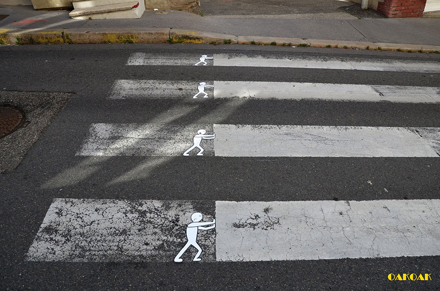 24 More Clever And Playful Street Art Ideas By OakOak