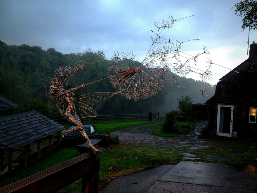 Dramatic Fairy Sculptures Dancing With Dandelions By Robin Wight 