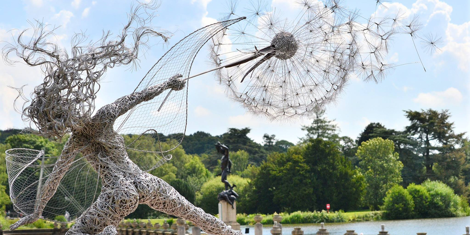 Fairies And Dandelions Dance Together Garden Statue Ornament Sculpture