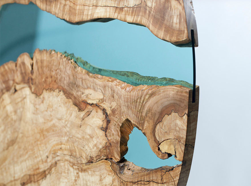 Glass Rivers And Lakes Flow Across Beautiful Tables By Furniture Maker Greg Klassen