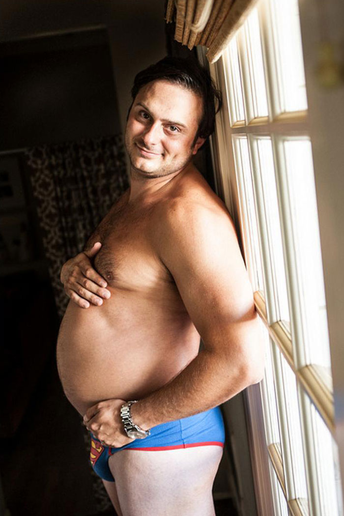 This Guy's Wife Refused To Take Maternity Photos, So He Had Some Taken Of Himself Instead