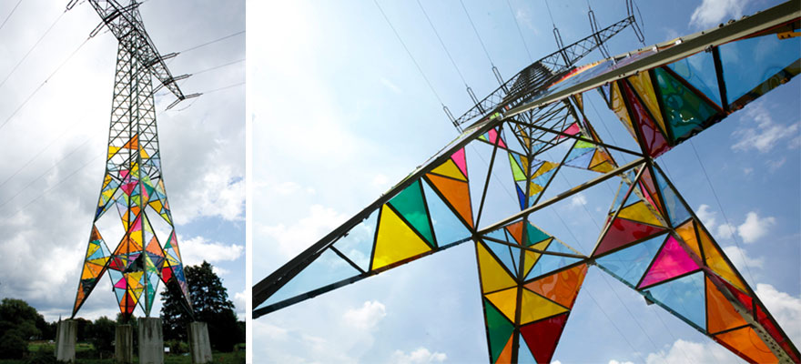 Art Students Transform Ugly Electrical Towers Into Colorful Lighthouses