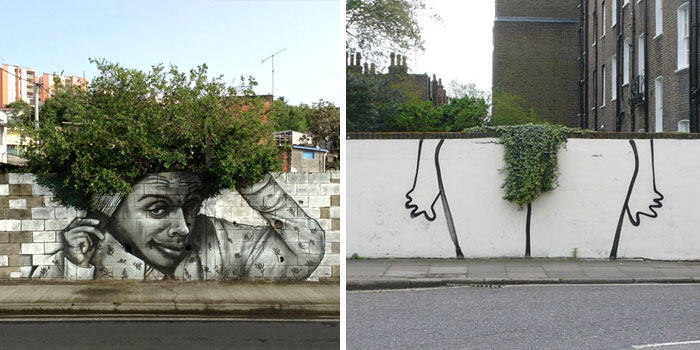 30 Pieces Of Street Art That Cleverly Interact With Nature