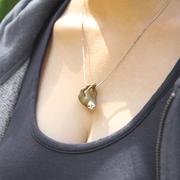 Tiny Figurines Dive Into Women's Breasts In Naughty Necklaces By Takayuki Fukusawa