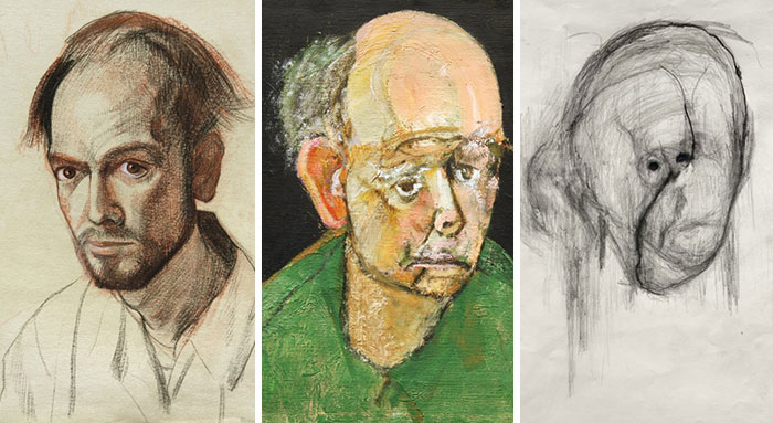 Artist With Alzheimer’s Drew Self Portraits For 5 Years Until He Could Barely Remember His Own Face