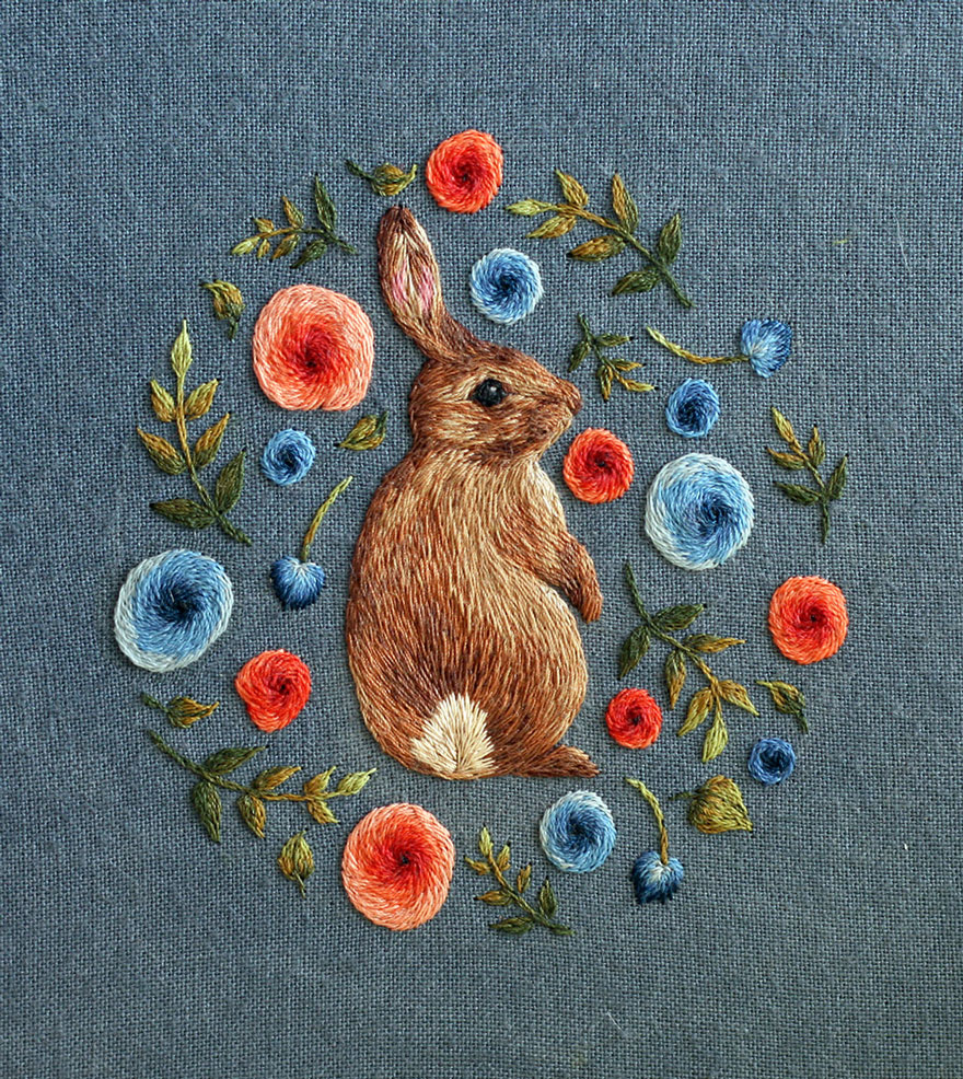 Beautiful Tiny Animals Embroidered By Chloe Giordano