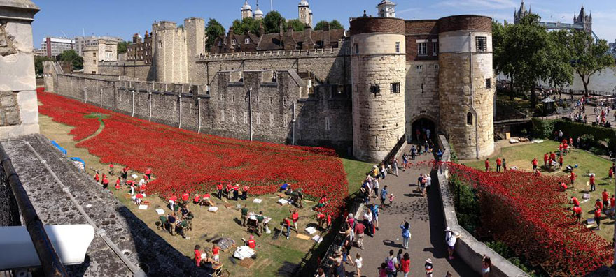 888,246 Poppies Pour Like Blood From The Tower Of London To Remember The Fallen Soldiers Of WWI
