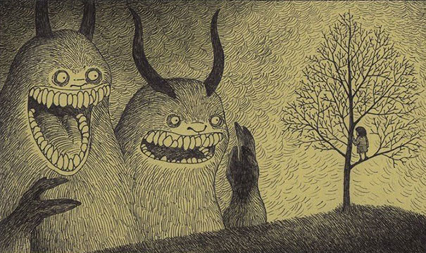 creepy-monsters-sticky-notes-drawings-don-kenn-21