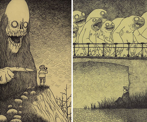 creepy-monsters-sticky-notes-drawings-don-kenn-8