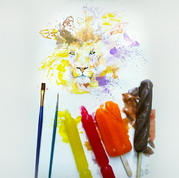 This Artist Paints With Ice-Cream Instead Of Paint