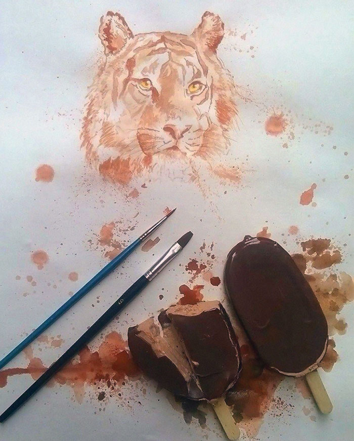 This Artist Paints With Ice-Cream Instead Of Paint