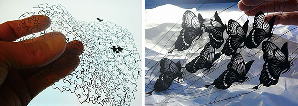 Japanese Artist Hand-Cuts Insanely Intricate Paper Art That Looks Like Pencil Drawings