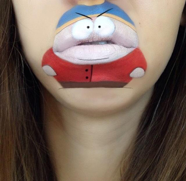 Makeup Artist Turns Her Lips Into Cute Cartoon Characters