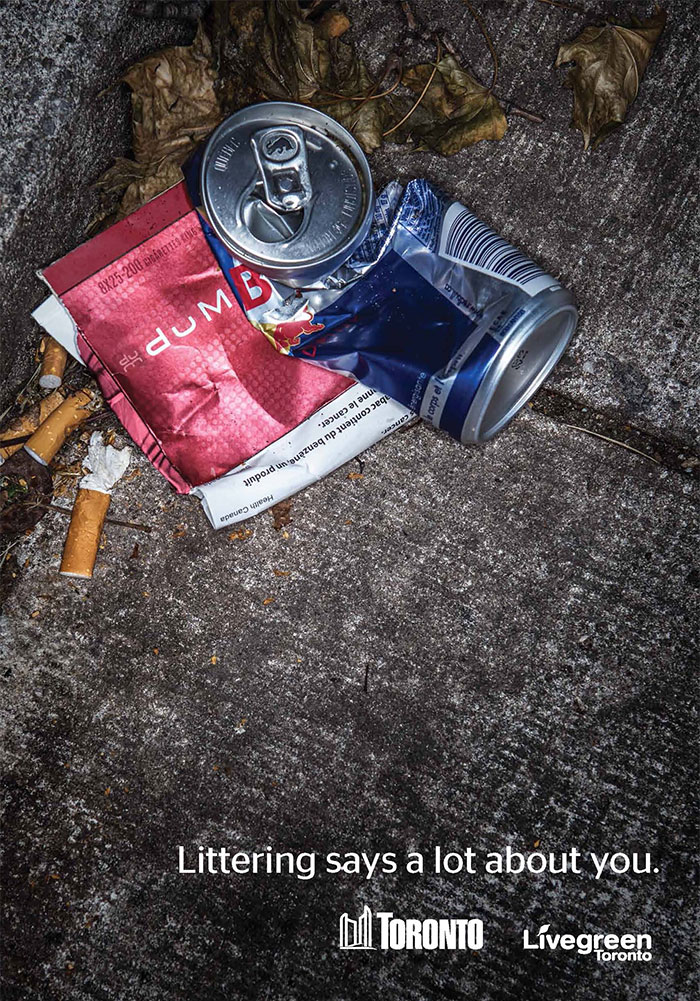 Clever Anti-Littering Ads Use Trash To Mock Litterers