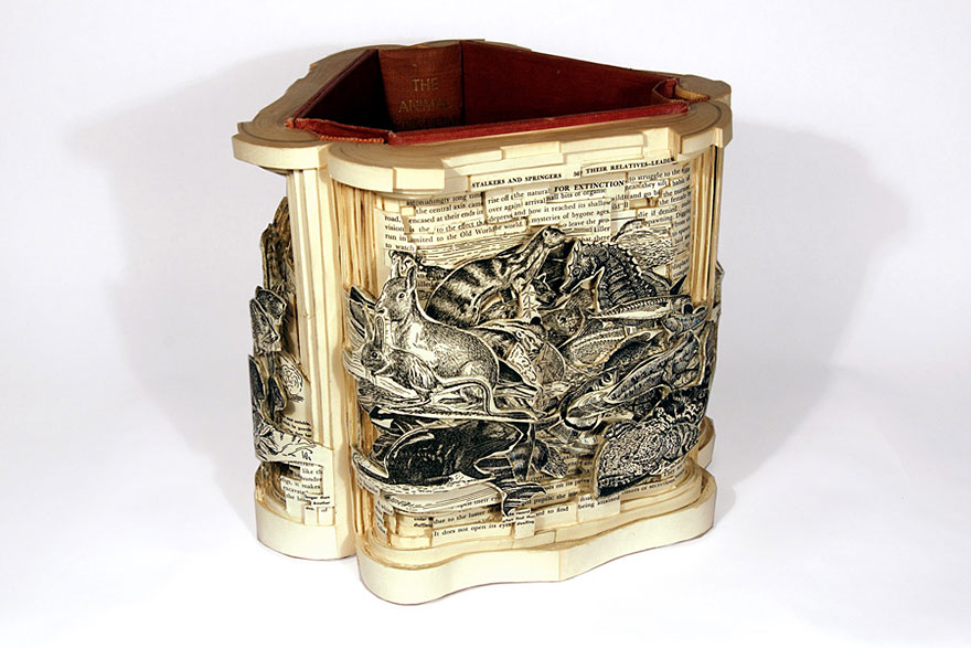 'Book Surgeon' Uses Surgical Tools To Make Incredible Book Sculptures