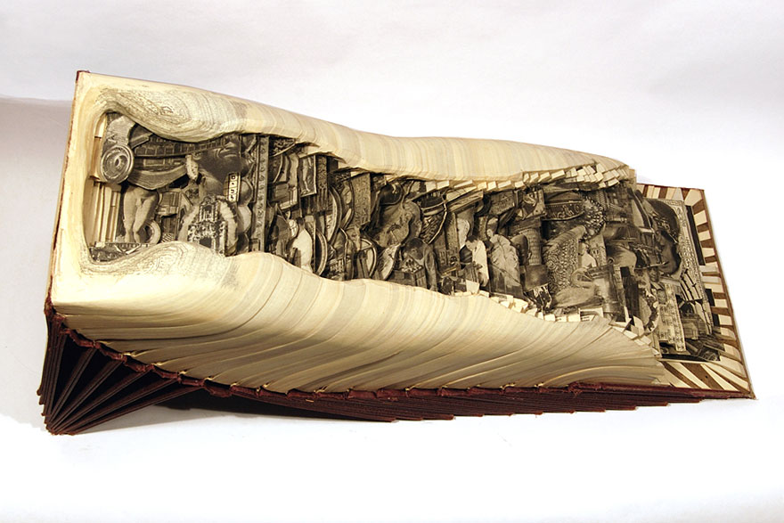 'Book Surgeon' Uses Surgical Tools To Make Incredible Book Sculptures