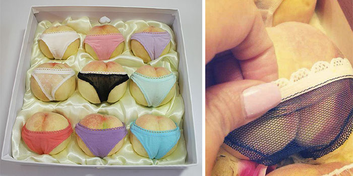 Chinese Peaches Dressed With Lingerie Look Like Sexy Butts