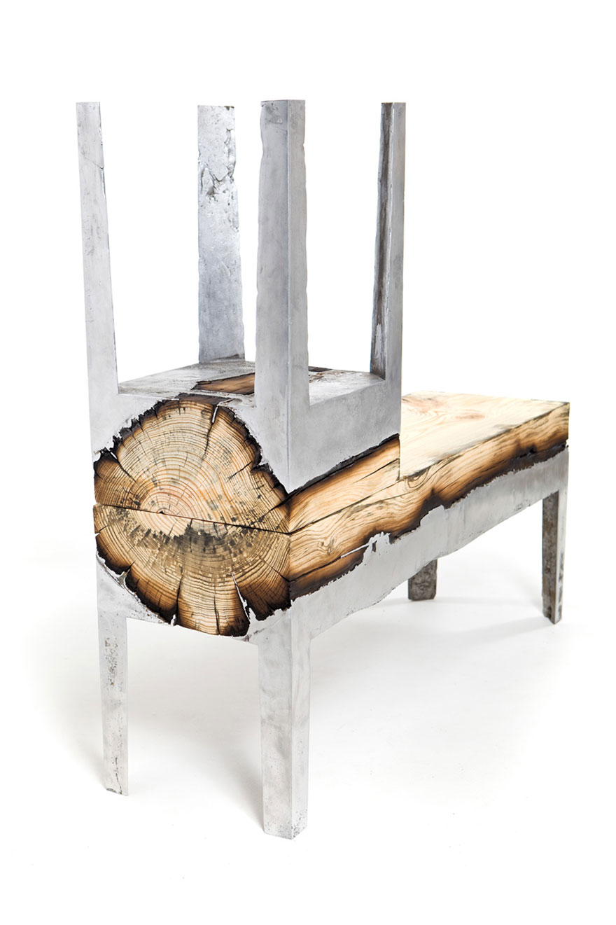 Wood And Metal Unite In Striking Furniture By Hilla Shamia