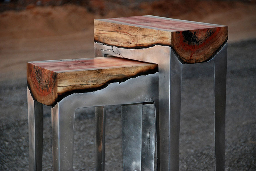 Wood And Metal Unite In Striking Furniture By Hilla Shamia | Bored Panda