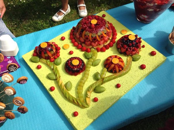 Fruit & Flower Cake