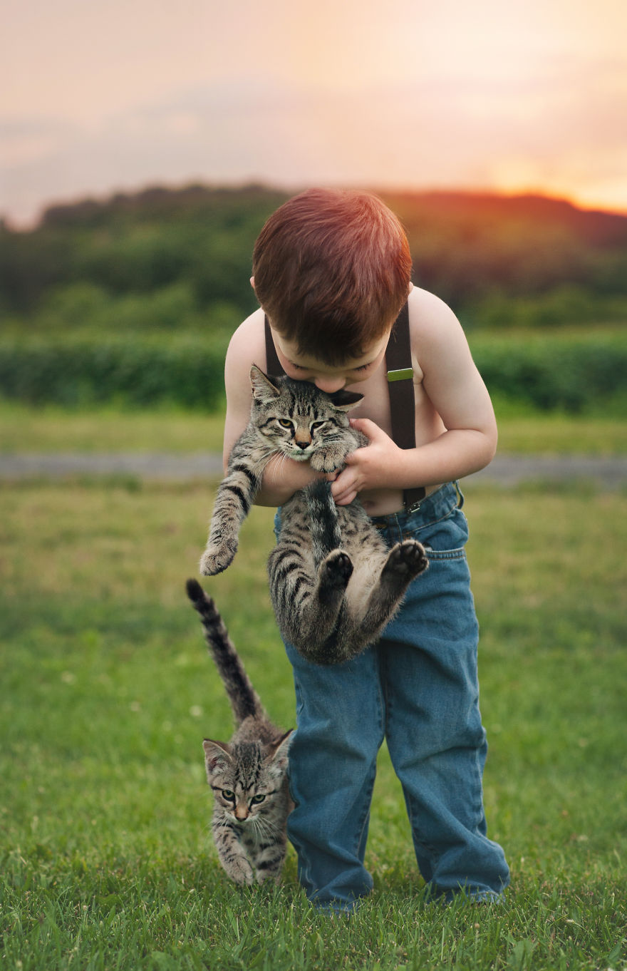 Boy And His Kitten