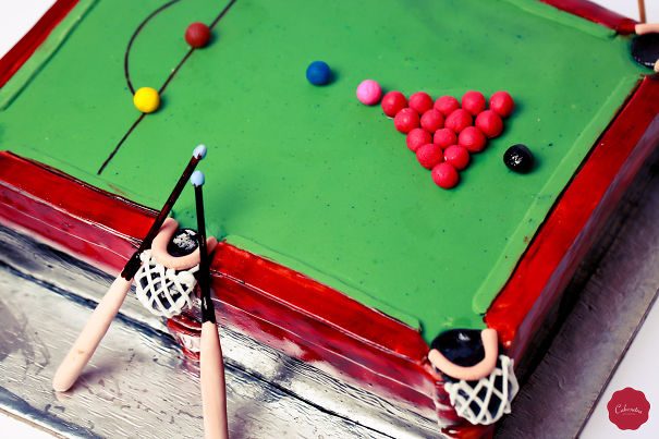 Snooker Table Cake From Cakesutra