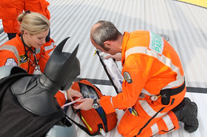 Batman On Work Experience At London's Air Ambulance