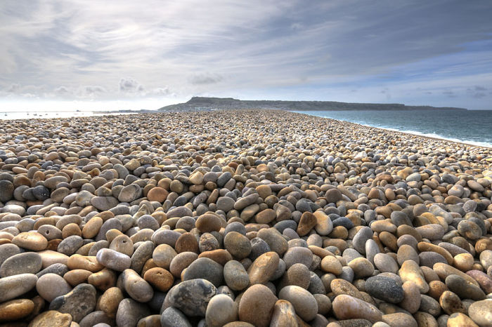 Huge Pebbles At Chesil Beach, Portland, Dorset, On The South Coast Of England