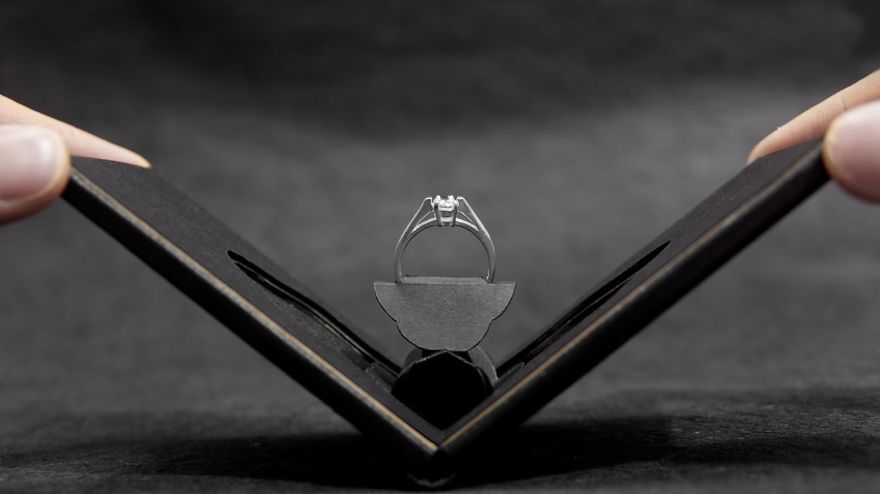 Engagement Ring Box Opens Up Like A Flower In Bloom