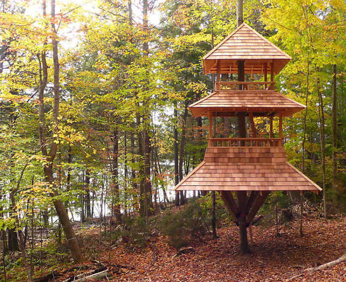 Nils Luderowski's Treehouse In Long Lake, Ny