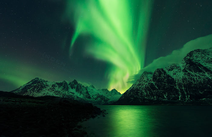 Heimdalls Anger- Aurora Borealis On Lofoten, Norway