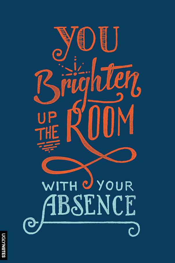 8 Hand Lettered Greeting Cards From Horrible People