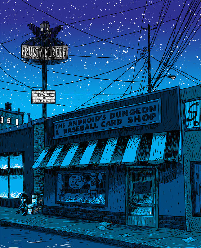 The Simpsons' Springfield Illustrated As A Deadbeat Town