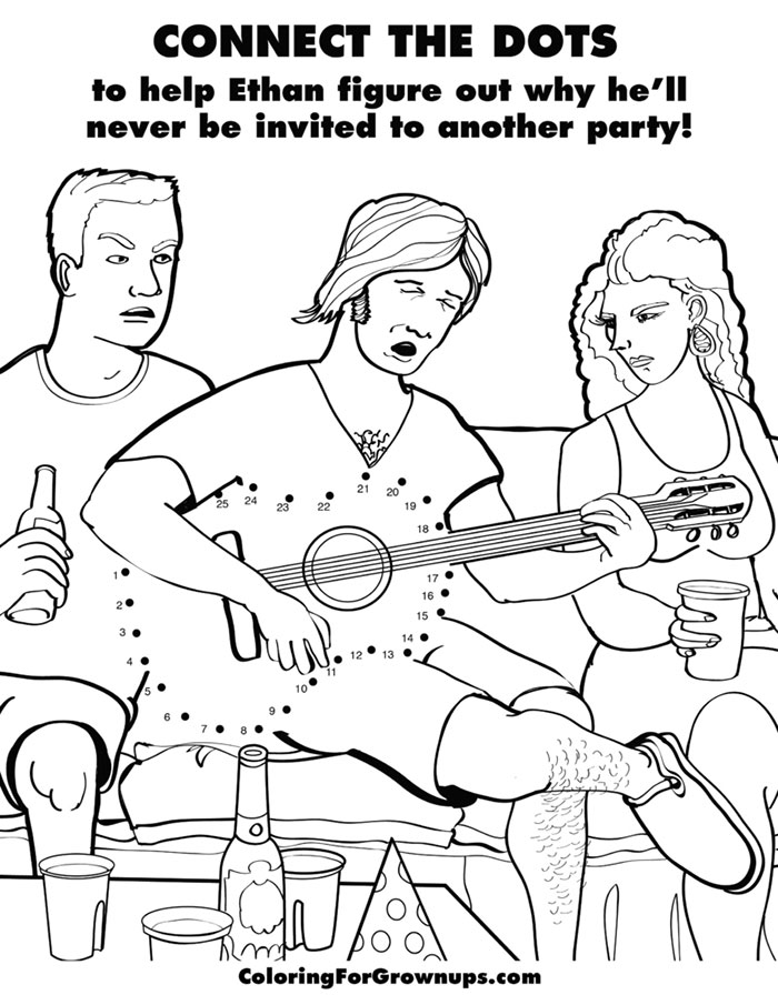 Coloring Book For Grown-Ups Mocks Adult Life
