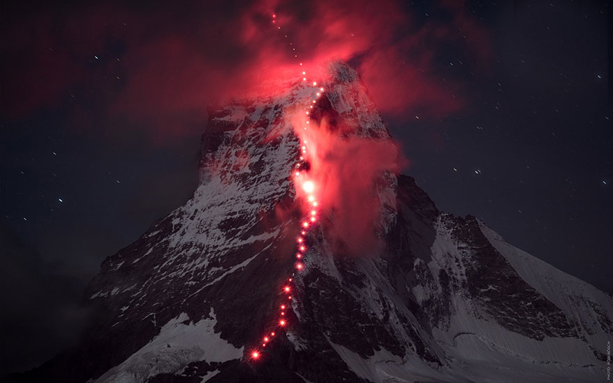 Hundreds Of Mountaineers Climb The Alps For Epic Photoshoot