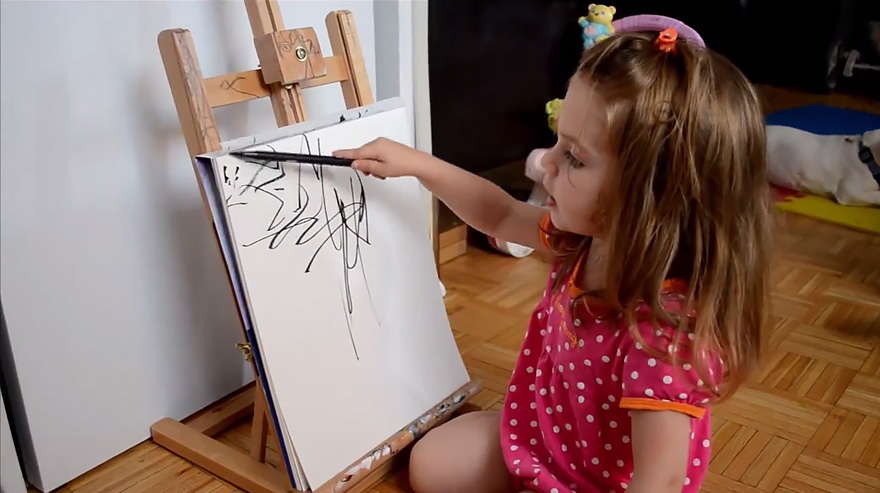 Artist Turns Her 2-Year-Old's Sketches Into Paintings