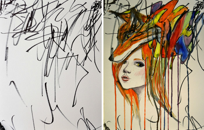 Artist Turns Her 2-Year-Old’s Sketches Into Paintings