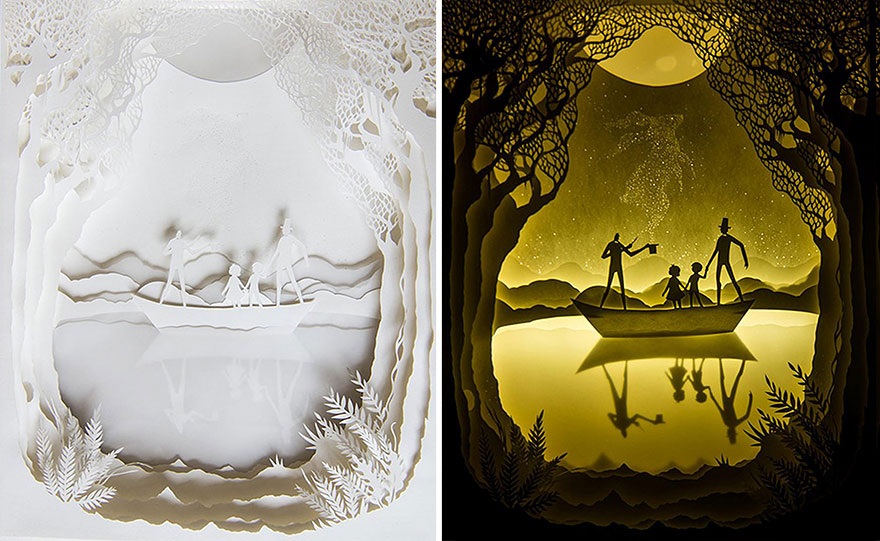 Fairytales Come To Life In New Papercut Light Boxes by Hari & Deepti