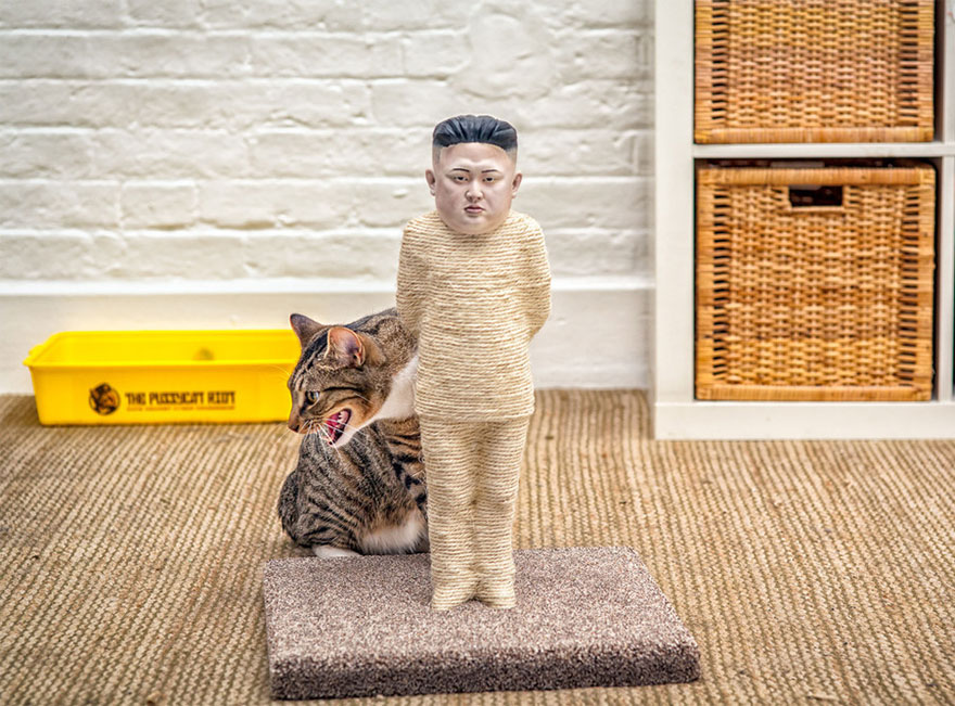 Putin And Kim Jong-Un Become Cat Scratching Posts