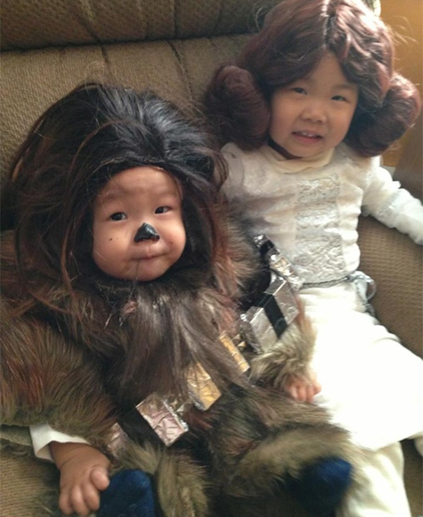 Baby Chewbacca And Leia