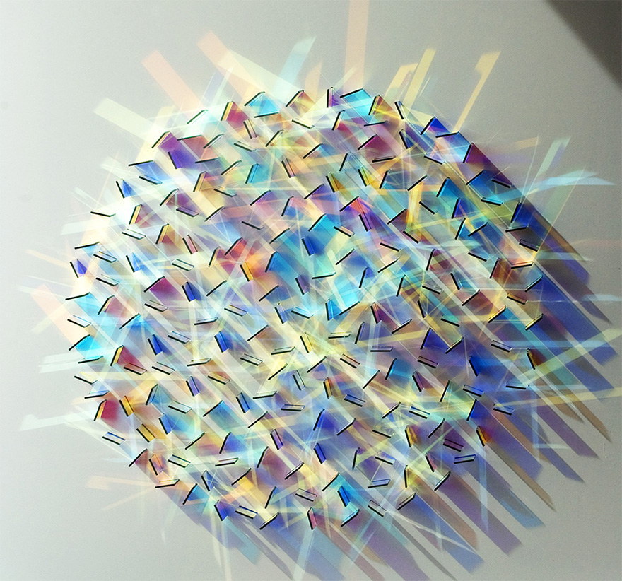 Dazzling Colored Glass and Light Installations By Chris Wood