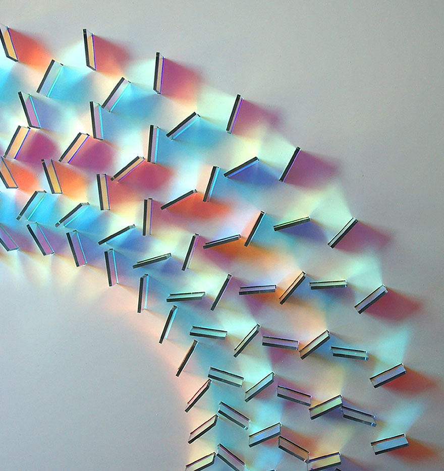 Dazzling Colored Glass and Light Installations By Chris Wood